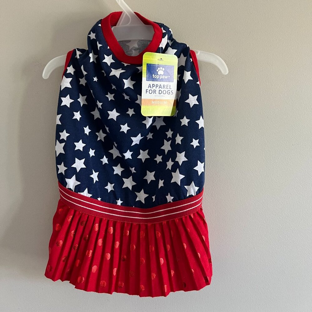 NWT | Top Paw Patriotic Dog Dress | Size Medium